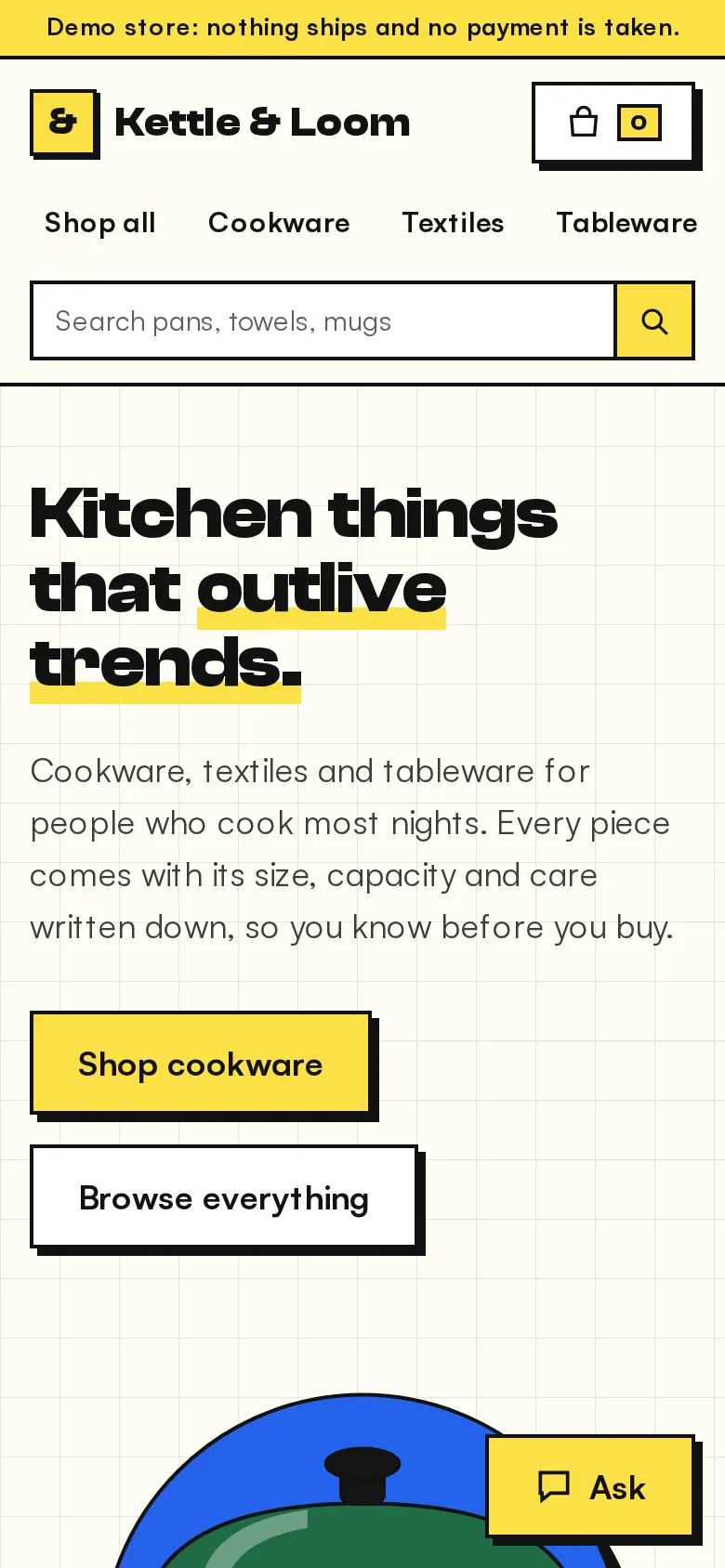 The Shopfront Concierge home page on a phone